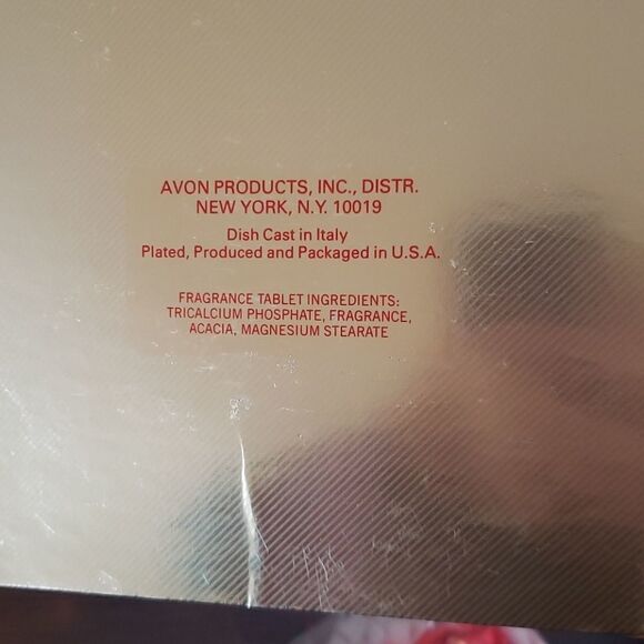 Vtg 1978 Avon Hudson Manor Collection Silverplated Dish with Ariane Satin Sachet - Picture 10 of 10